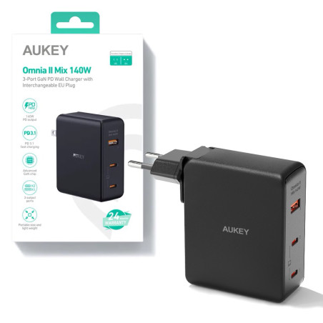 AUEKY PA-B7O ŁADOWARKA SIECIOWA GAN USB-C 140W PD