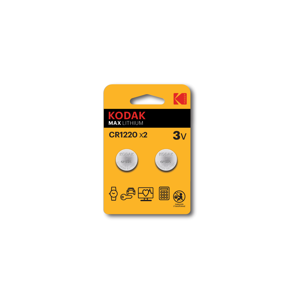 KODAK BATERIE LITOWE MAX CR 1220 BLISTER X 2 SZT.