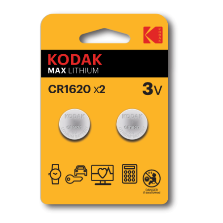 KODAK BATERIE LITOWE MAX CR 1620 BLISTER X 2 SZT.