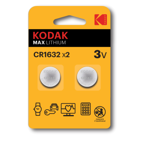 KODAK BATERIE LITOWE MAX CR 1632 BLISTER X 2 SZT.