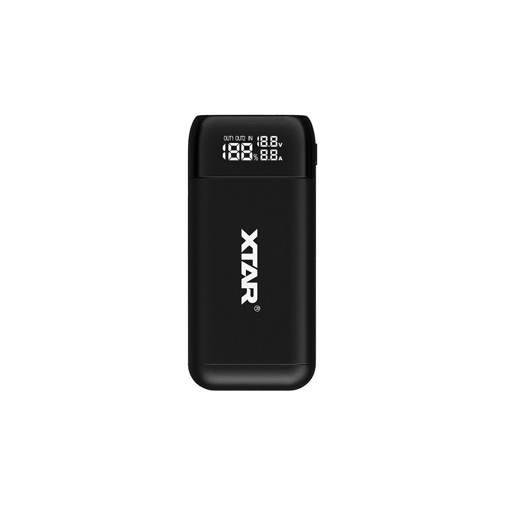 XTAR ŁADOWARKA/POWERBANK DO AKUMULATORÓW CYLINDRYCZNYCH LI-ION 18650/20700/21700 CZARNY PB2S XTAR ŁADOWARKA/POWERBANK DO AKUMULATORÓW CYLINDRYCZNYCH LI-ION 18650/20700/21700 CZARNY PB2S