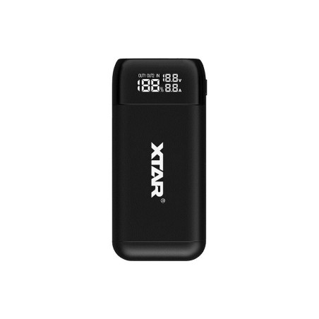 XTAR ŁADOWARKA/POWERBANK DO AKUMULATORÓW CYLINDRYCZNYCH LI-ION 18650/20700/21700 CZARNY PB2S