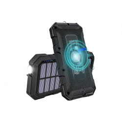 POWERNEED POWER BANK Z PANELEM SOLARNYM 20000MAH LI-POLY PV 1,5W QI 2A USB QC 3.0 LED POWER DELIVERY CZARNY S20000B