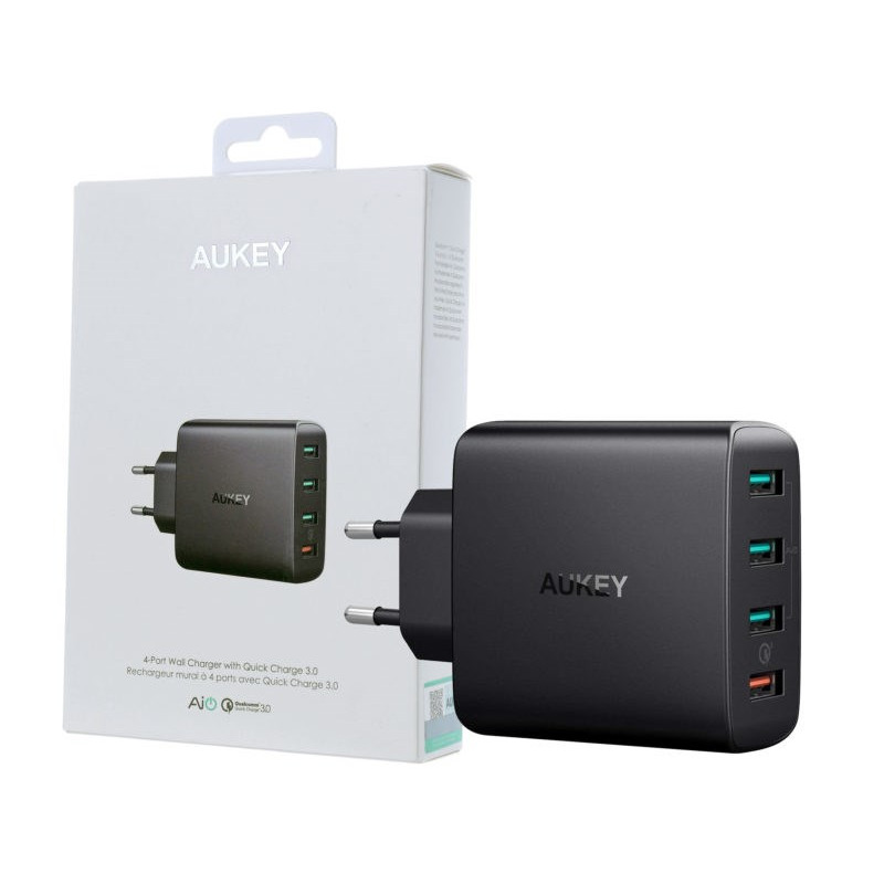 AUKEY 4XUSB ŁADOWARKA SIECIOWA PA-T18 BLACK AUKEY 4XUSB ŁADOWARKA SIECIOWA PA-T18 BLACK