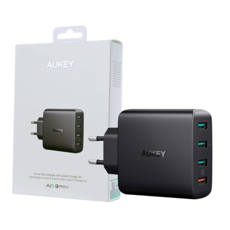 AUKEY 4XUSB ŁADOWARKA SIECIOWA PA-T18 BLACK
