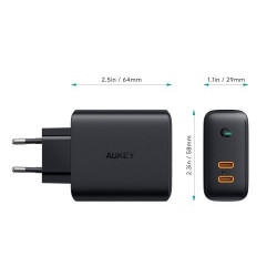 AUEKY PA-D2 ŁADOWARKA SIECIOWA 36W 2XUSB-C PD