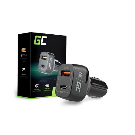 GREEN CELL ŁADOWARKA SAMOCHODOWA USB-C 30W PD + USB