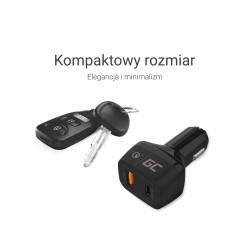 GREEN CELL ŁADOWARKA SAMOCHODOWA USB-C 30W PD + USB
